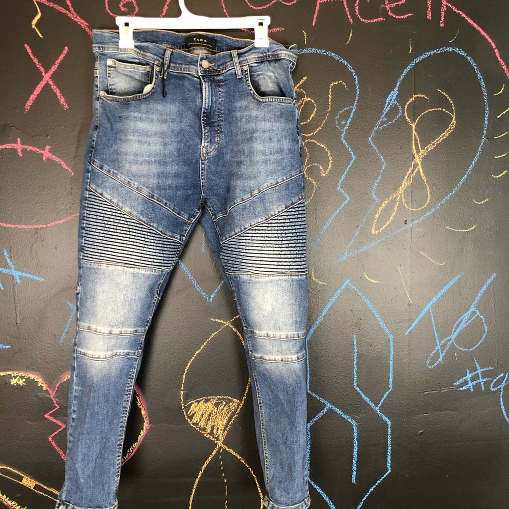 Zara biker denim